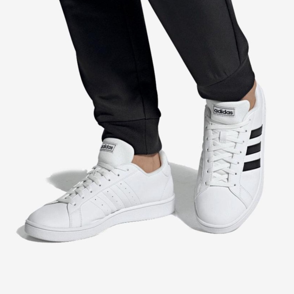 ADIDAS Grand Court 3 Stripe Sneakers M’s Size 7 - Picture 7 of 14